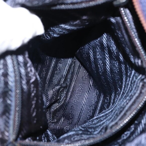 PRADA Chain Shoulder Bag Nylon Purple Gold - Picture 13 of 16